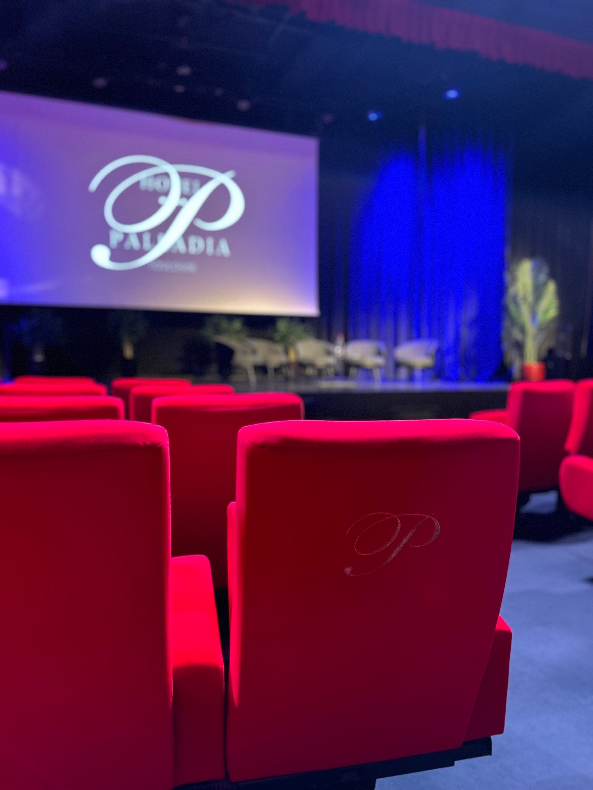 The seats in the Hôtel Palladia auditorium